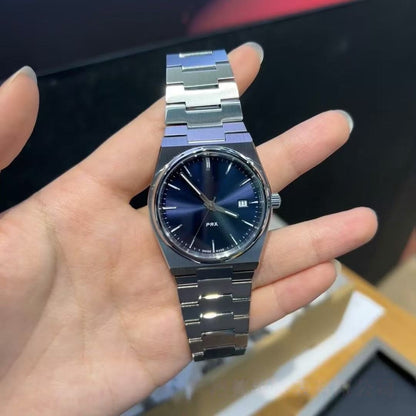 【#A348】Retro Integrated Steel Band Quartz Wrist Watch, Minimal Sun Dial Waterproof Business Watch For Men Women