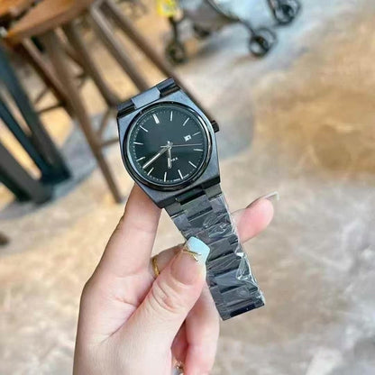 【#A348】Retro Integrated Steel Band Quartz Wrist Watch, Minimal Sun Dial Waterproof Business Watch For Men Women