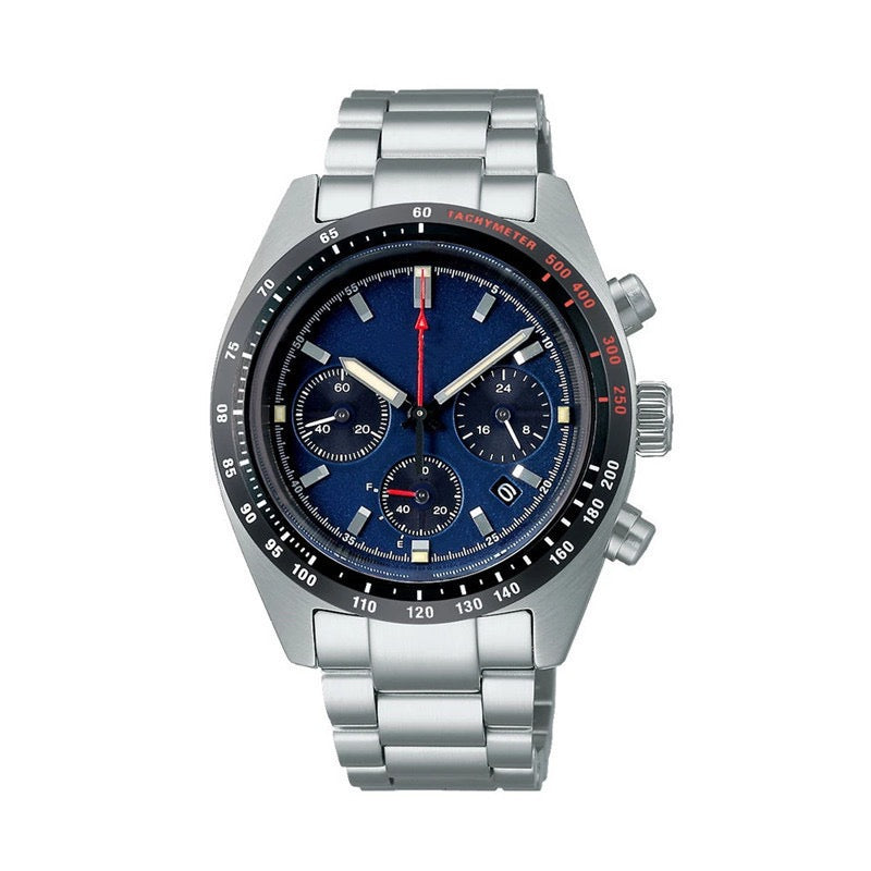 【#A350】Vintage Racing Triple Chronograph Steel Watch, Tachymeter Bezel Waterproof Luminous Men Sports Wristwatch