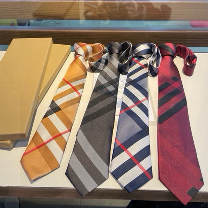 【#A359】Classic Color Block Diagonal Plaid Men Necktie, Versatile Accessory Tie For Business Wedding Formal Wear