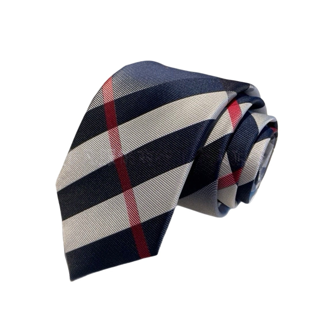 【#A359】Classic Color Block Diagonal Plaid Men Necktie, Versatile Accessory Tie For Business Wedding Formal Wear