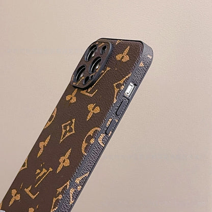 【#A362】Vintage All-Over Floral Leather Phone Case, Full Camera Coverage Anti-Scratch Anti-Slip Luxury Universal Cover