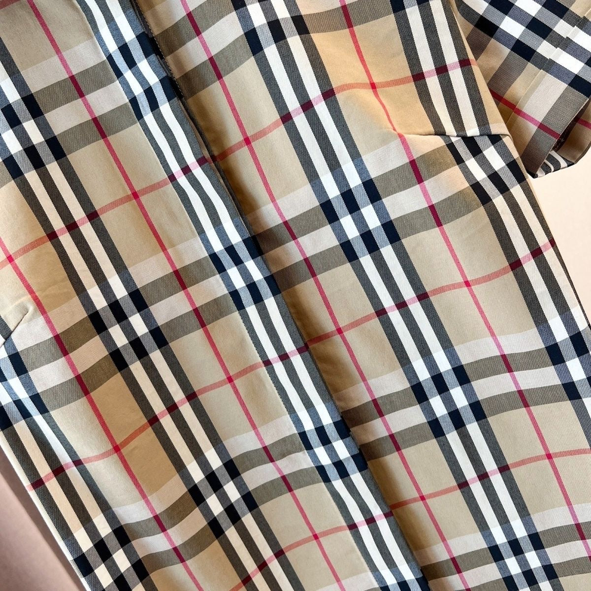 【#A383】Classic Vintage Plaid Collared Shirt Pleated Mini Dress, Women Short Sleeve Slim Commuter Dress