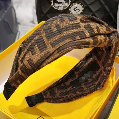 【#A410】Vintage Geometric Jacquard Twist Wide Headband, Luxury Non-slip Hair Band For Daily Washing Face