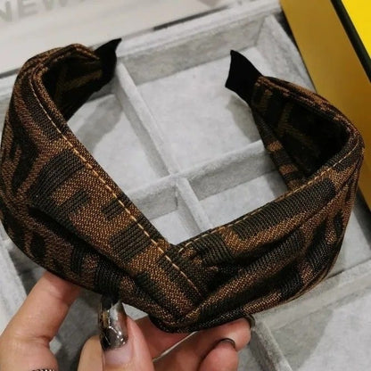 【#A410】Vintage Geometric Jacquard Twist Wide Headband, Luxury Non-slip Hair Band For Daily Washing Face
