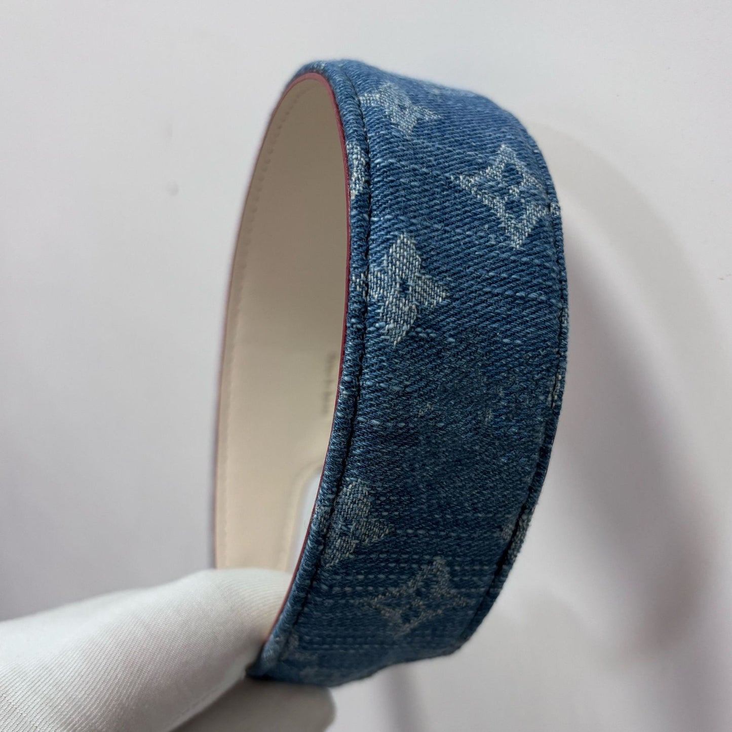 【#A413】Vintage Four-Leaf Floral Print PU Leather Wide Headband, Volume Boost Non-slip Hair Band