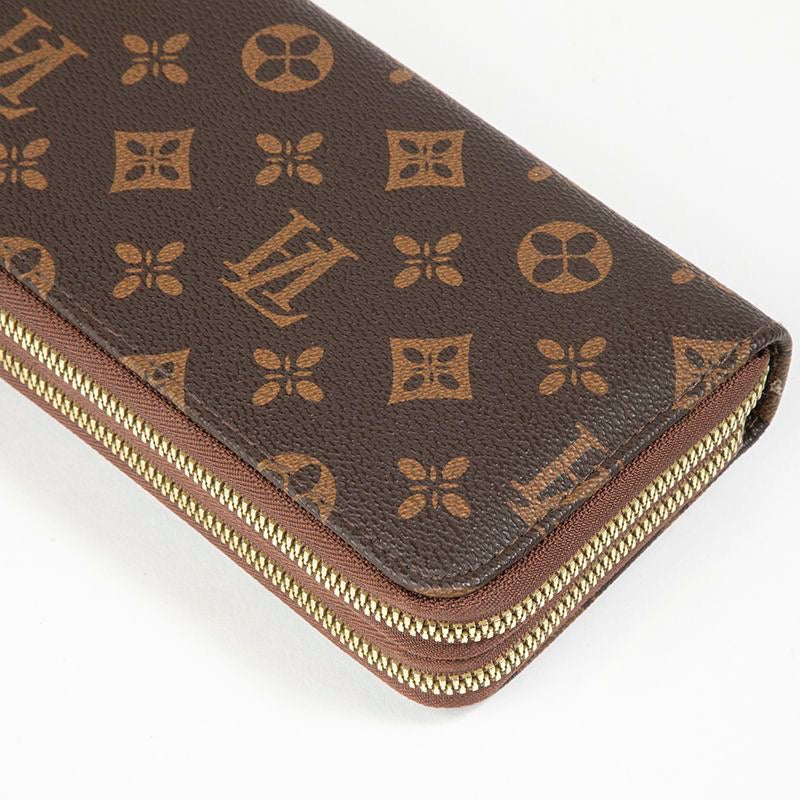 【#A417】Vintage Floral Four-Leaf Print Double Zipper Long Wallet, Large Capacity Phone Wrist Purse