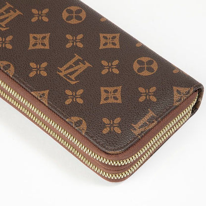 【#A417】Vintage Floral Four-Leaf Print Double Zipper Long Wallet, Large Capacity Phone Wrist Purse