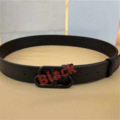 【#A457】Double Loop Geometric Metal Buckle Leather Belt, Unisex Minimalist Business Decor Waist Strap