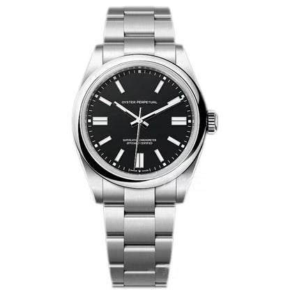 【#A467】Oyster Perpetual Multi Color Dial Automatic Watch, Unisex Simple Steel Band Waterproof Timepiece