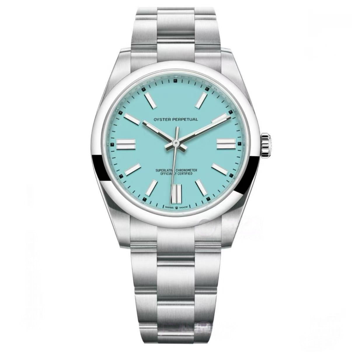 【#A467】Oyster Perpetual Multi Color Dial Automatic Watch, Unisex Simple Steel Band Waterproof Timepiece