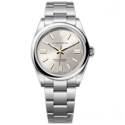 【#A467】Oyster Perpetual Multi Color Dial Automatic Watch, Unisex Simple Steel Band Waterproof Timepiece
