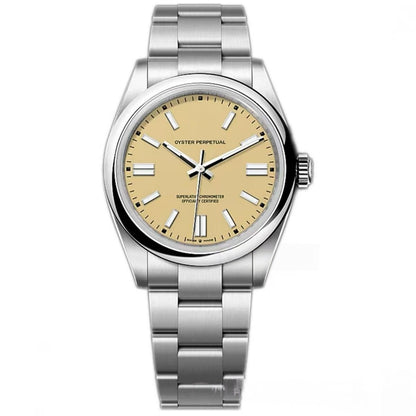 【#A467】Oyster Perpetual Multi Color Dial Automatic Watch, Unisex Simple Steel Band Waterproof Timepiece