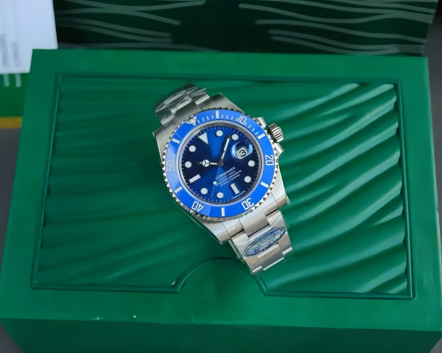 【#A468】Ceramic Bezel Calendar Automatic Diving Watch, Men Steel Band 300M Waterproof Sports Timepiece