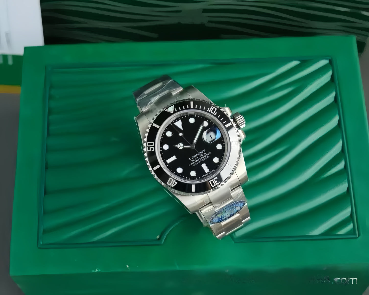 【#A468】Ceramic Bezel Calendar Automatic Diving Watch, Men Steel Band 300M Waterproof Sports Timepiece