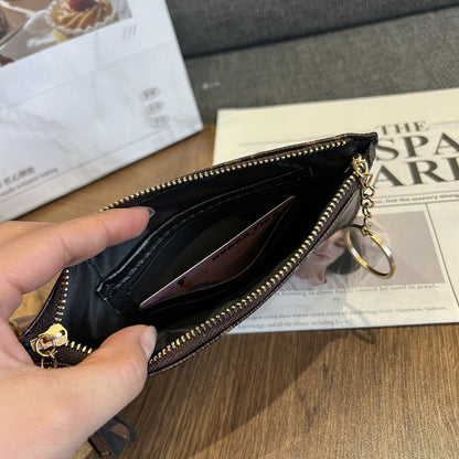 【#A474】Vintage All Print Tassel Key Coin Purse, Multi-card Slot Long Zipper Card Holder Clutch Pouch