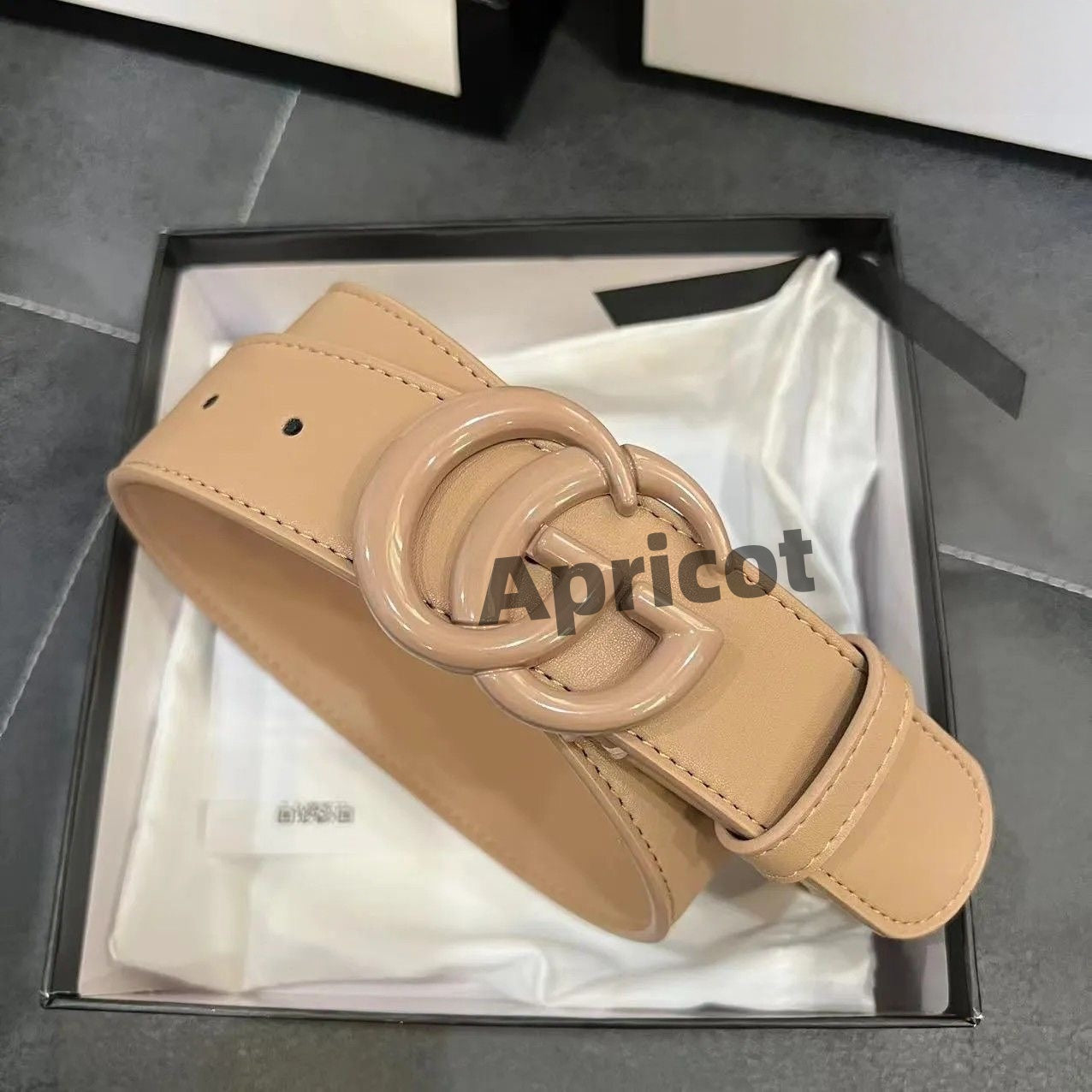 Solid Color Double Loop Buckle Wide Women Belt, Versatile Waist Decor Pin Strap