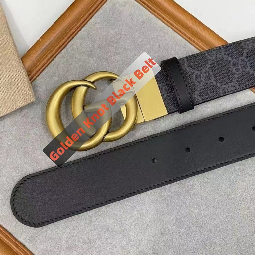【#A510】Vintage All Over Print Double Loop Metal Buckle Wide Belt For Men & Women