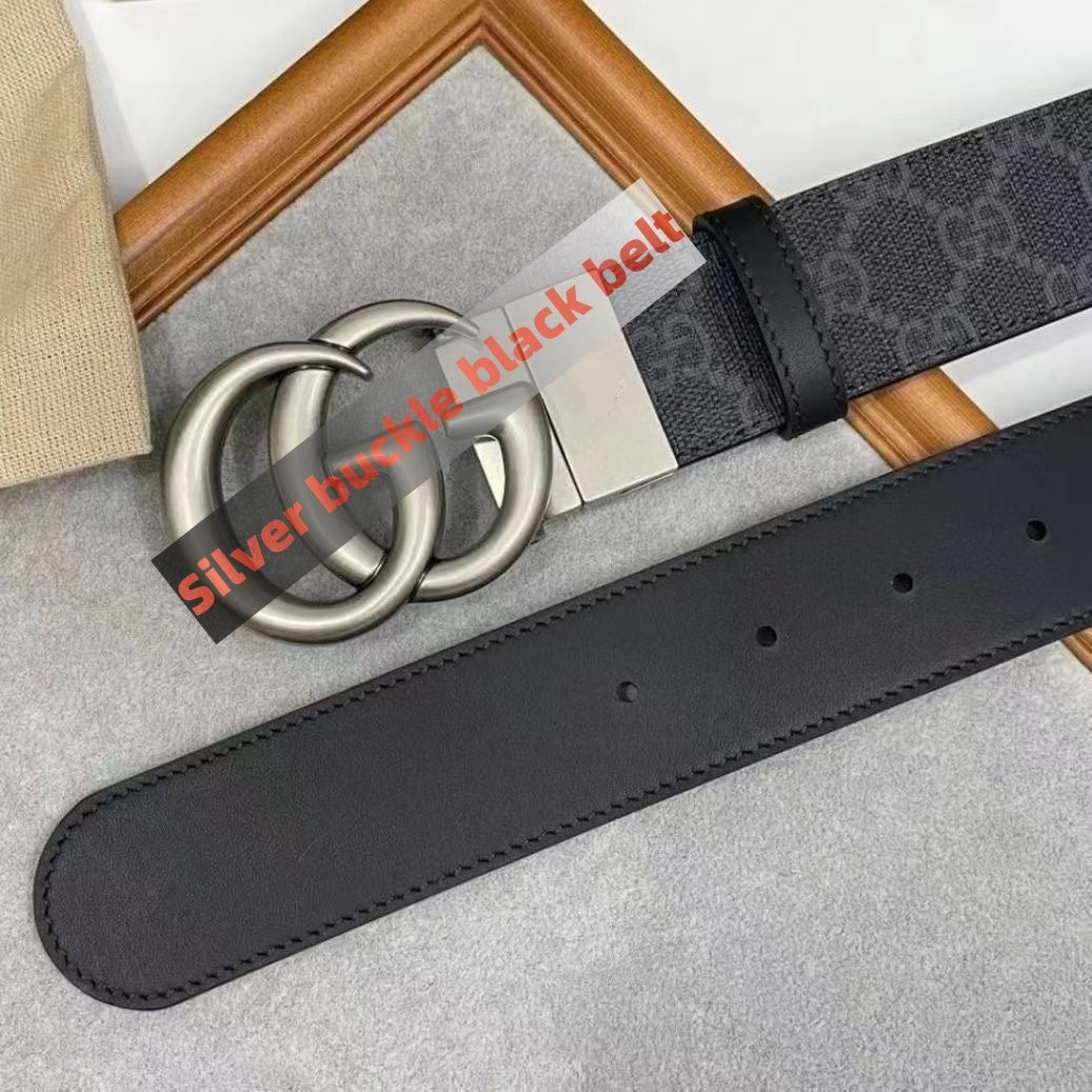 【#A510】Vintage All Over Print Double Loop Metal Buckle Wide Belt For Men & Women