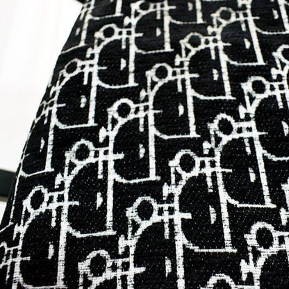 【#A519】Vintage All Over Line Jacquard Mini Skirt, High Waist Slim Anti-Chafing Short Skirt