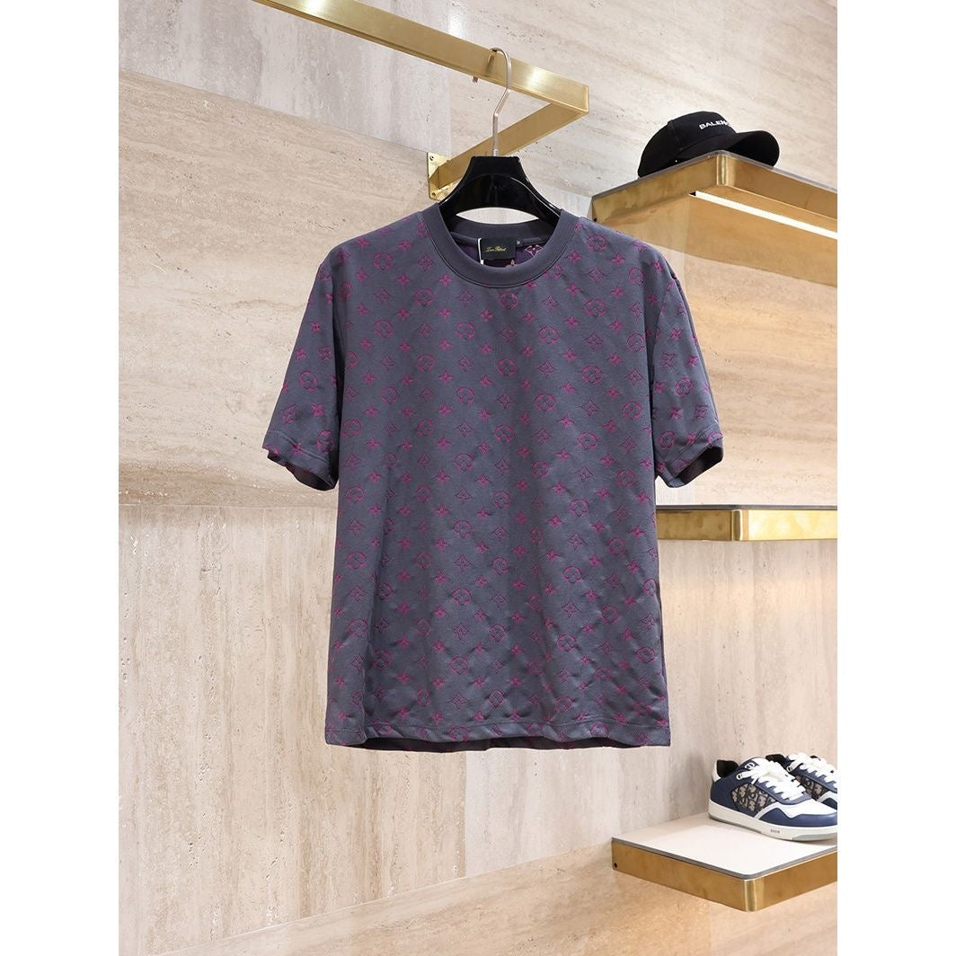 【#A524】Color Tone All Over Print Crew Neck T-Shirt, Multi Color Loose Breathable Casual Men's Short Sleeve Top