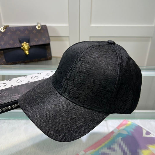 【#A532】Vintage Jacquard Monogram Baseball Cap Women Men Lightweight Breathable Curved Brim Sun Hat Adjustable Outdoor Sports Hat