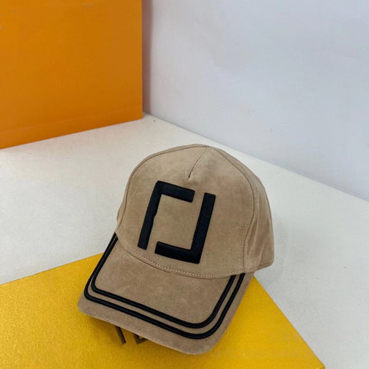 【#A566】Minimalist 3D Square Frame Embroidered Baseball Cap, Double Line Trim Curved Brim Sun Visor Hat Unisex Vintage Casual Hat 2 Colors