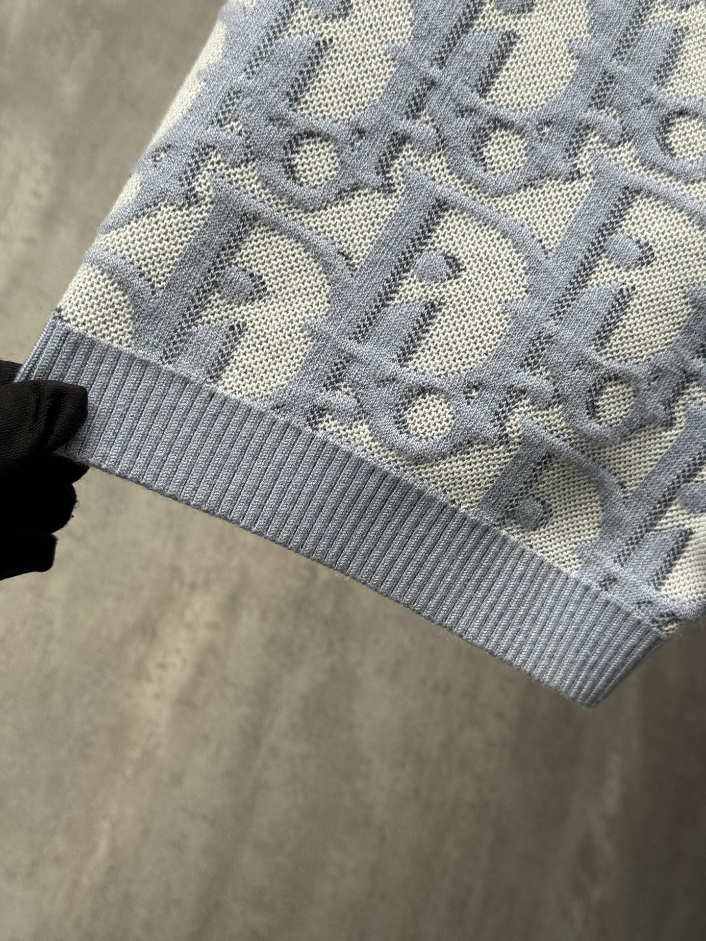 【#A586】Men's Crew Neck Knit Short Sleeve Top With All Over Jacquard Print, Thin Breathable Casual Knit Tee