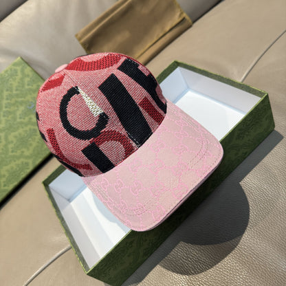 【#A605】Color Block Big Letter Mesh Spliced Jacquard Baseball Cap, Unisex Breathable Retro Casual Sun Hat