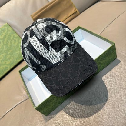 【#A605】Color Block Big Letter Mesh Spliced Jacquard Baseball Cap, Unisex Breathable Retro Casual Sun Hat