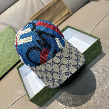 【#A605】Color Block Big Letter Mesh Spliced Jacquard Baseball Cap, Unisex Breathable Retro Casual Sun Hat