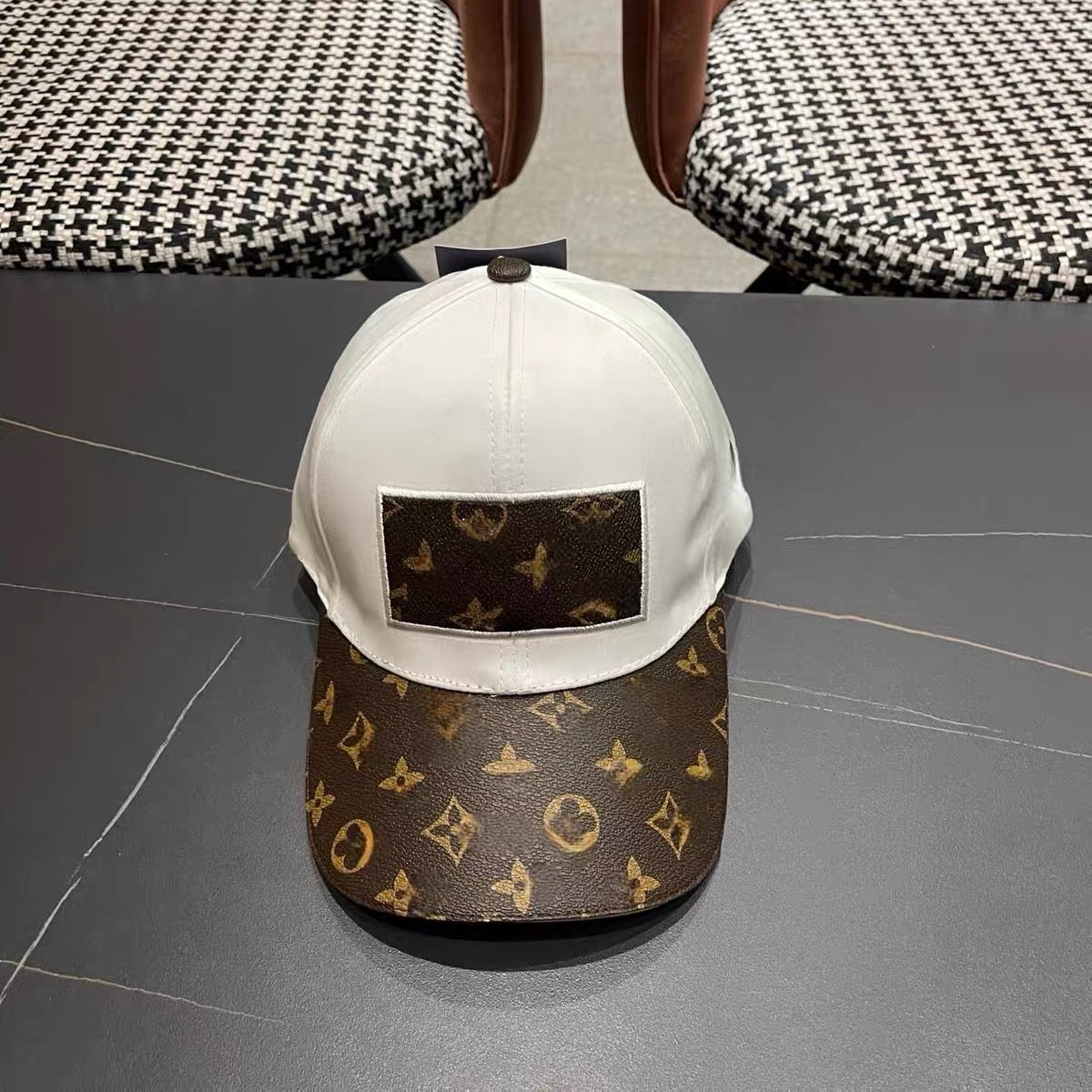 【#A611】Vintage Jacquard Spliced Baseball Cap, Unisex Casual Curved Brim Breathable Sun Hat