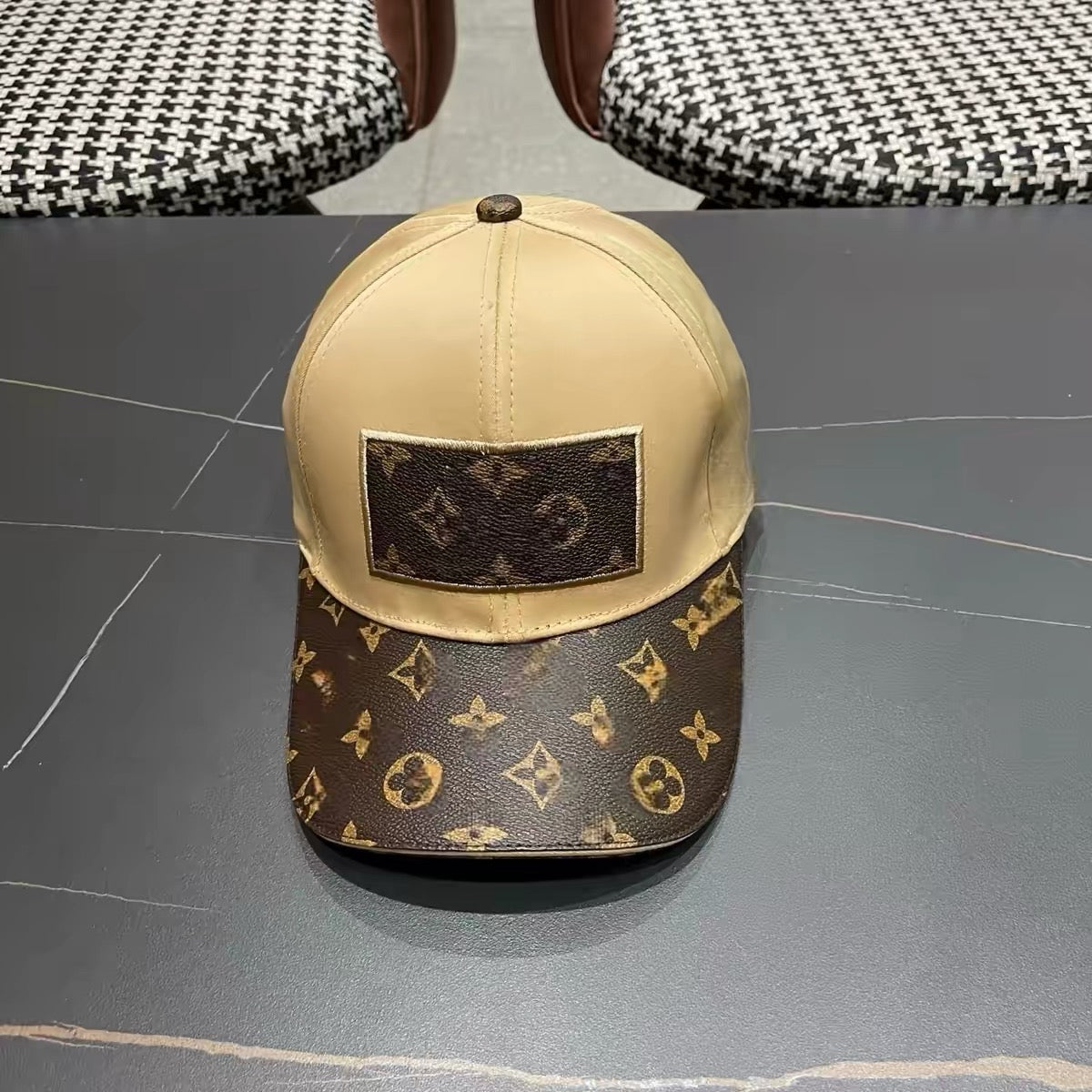 【#A611】Vintage Jacquard Spliced Baseball Cap, Unisex Casual Curved Brim Breathable Sun Hat
