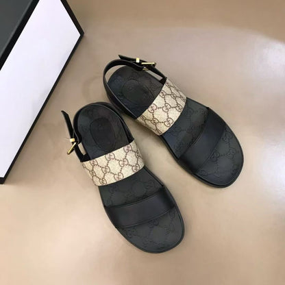 【#A623】Vintage Jacquard Spliced Flat Slide Sandals, Unisex Multi-style Anti-slip Outdoor Flip & Ankle Strap Slippers