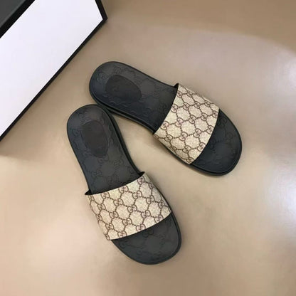 【#A623】Vintage Jacquard Spliced Flat Slide Sandals, Unisex Multi-style Anti-slip Outdoor Flip & Ankle Strap Slippers