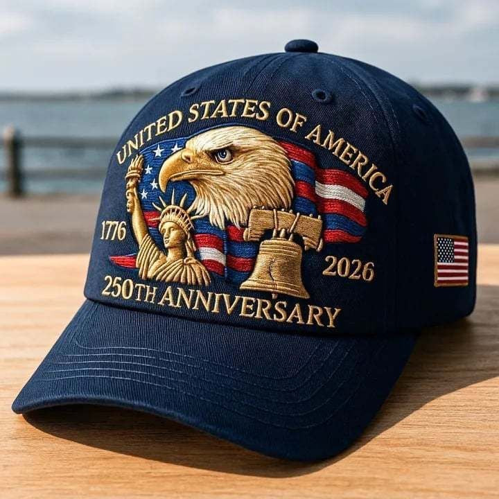 American Eagle 3D Embroidery Baseball Cap, 2026 Anniversary Flag Patch Outdoor Sun Visor Hat