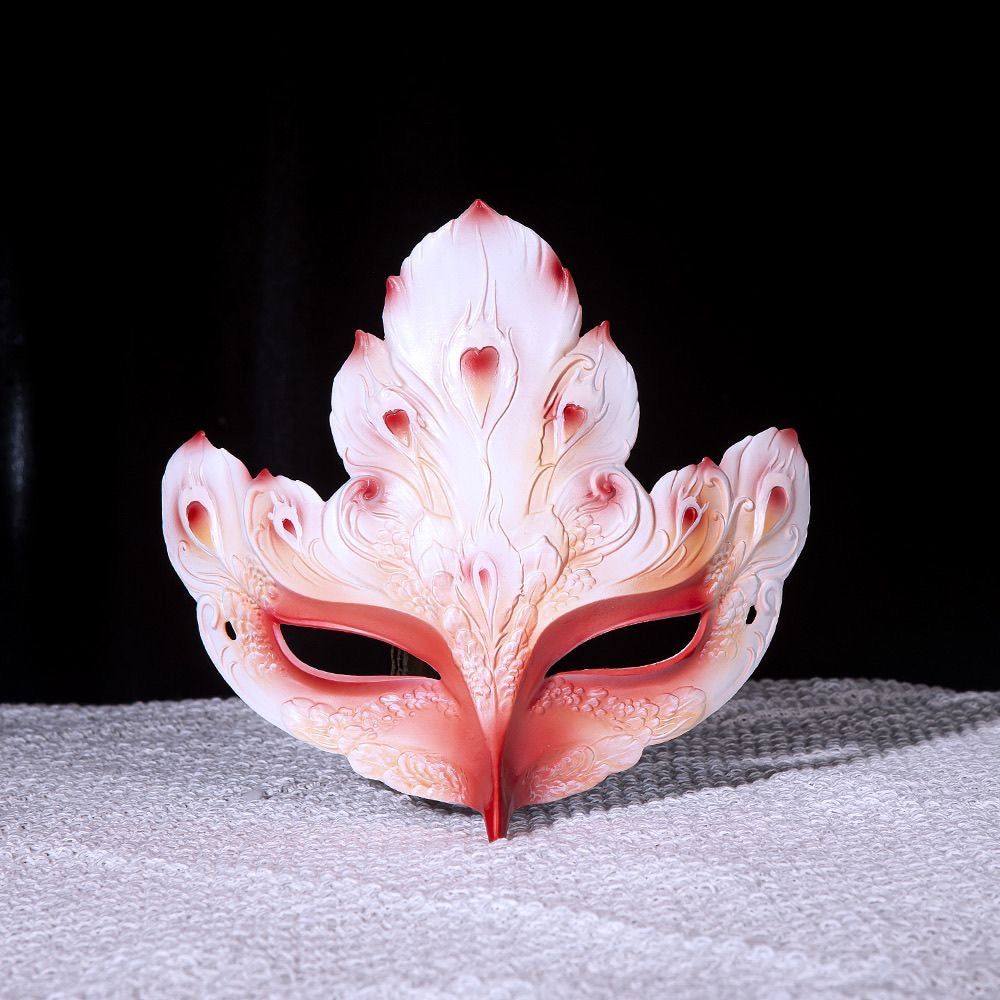 Chinese Style 3D Peacock Feather Half Face Mask, Vintage Hanfu Photoshoot Party Masquerade Mask
