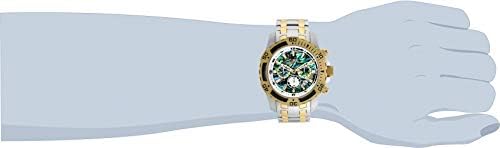 HOTInvicta Men's Pro Diver Scuba Quartz Chronograph Carbon Fiber Bezel Abalone Dial Bracelet Watch, 50mm
