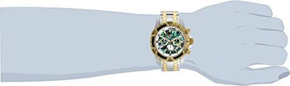 HOTInvicta Men's Pro Diver Scuba Quartz Chronograph Carbon Fiber Bezel Abalone Dial Bracelet Watch, 50mm