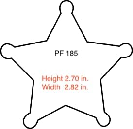 HOTPerfect Fit Shield Wallets 5 Point Star Florida Sheriff Five-Point Star | Badge Style Hidden Badge Wallet Leather (Cutout PF-185) Black. Badge Holders
