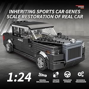 Reobrix 790 Rolls-Royce CULLINAN Toy Car Building Blocks, Model Car Kit for Display and Collectible, Building Toy for Boys and Adults, Compa