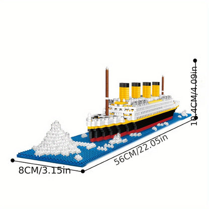 2500+pcs Building Blocks Assembled Toys Titanic Jumbo Educational Intelligence Cruise Model Gift, Halloween/Thanksgiving Day/Christmas gift,