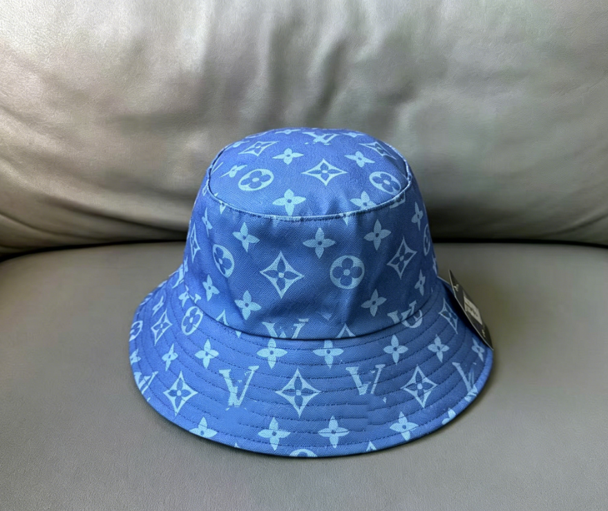 【#A612】Vintage All Over Floral Jacquard Bucket Hat, Embroidered Logo Wide Brim Outdoor Sun Hat