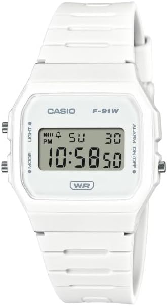 HOTCasio F-91WB Series | Men's Digital Watch | Bio-Based Resin Band | LED Backlight | Stopwatch | Daily Alarm | Auto Calendar | 12/24 Hour Format | Water Resistant