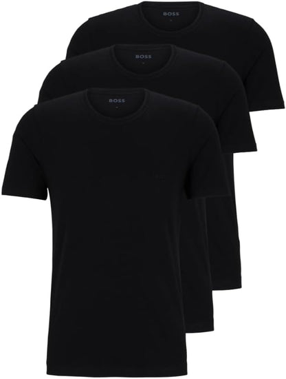 HOTBOSS Men's Logo Embroidered Cotton Tee 3 Pack
