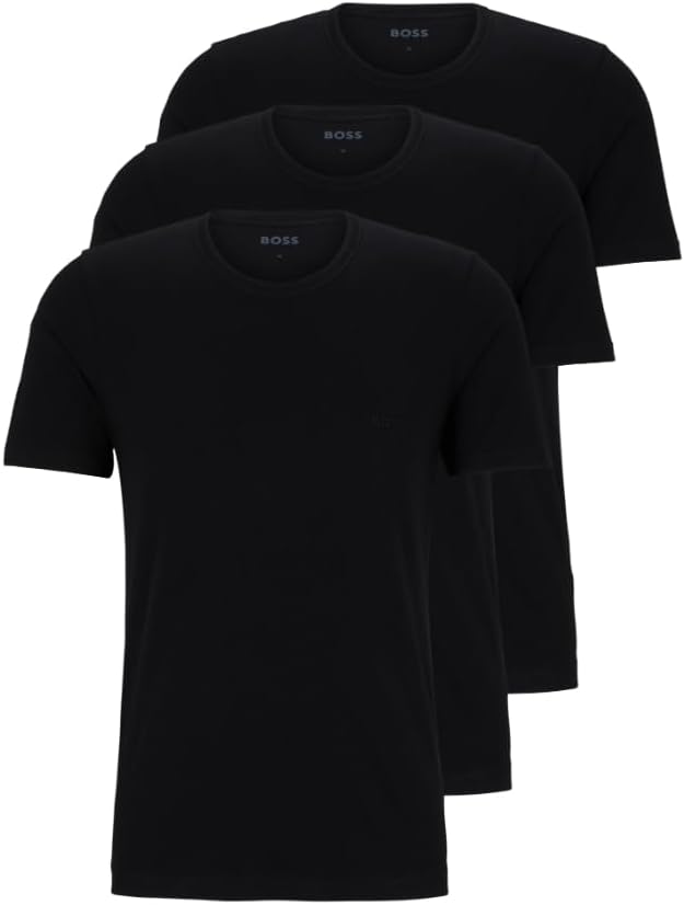 HOTBOSS Men's Logo Embroidered Cotton Tee 3 Pack