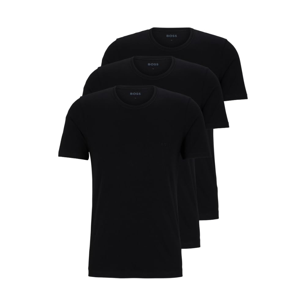 HOTBOSS Men's Logo Embroidered Cotton Tee 3 Pack
