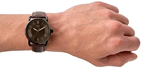 HOTFossil Men's Copeland Quartz Stainless Steel and Leather Three-Hand Watch for Men
