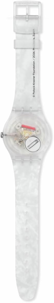 HOTSwatch New Gent Unisex Casual Watch Polymer Transparent Quartz Water Resistant POLLOCK'S Alchemy