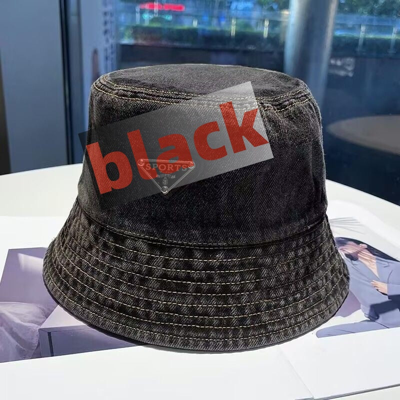 【#A277】Vintage Washed Denim Bucket Hat